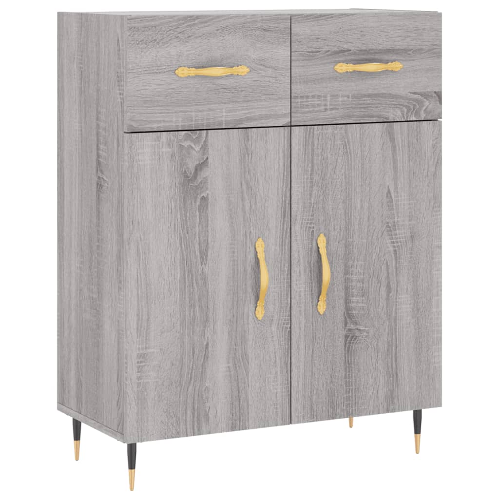 vidaXL Dressoir 69,5x34x90 cm bewerkt hout wit - Aashly