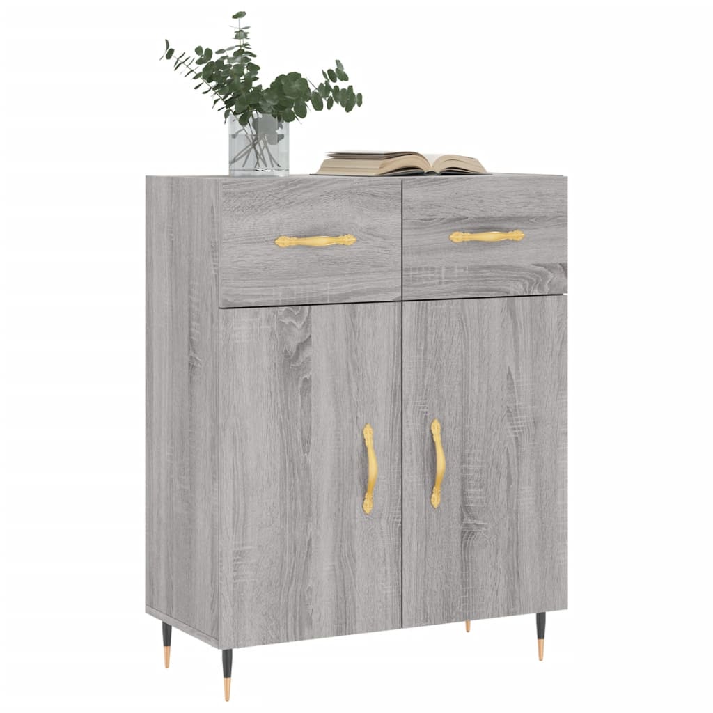 vidaXL Dressoir 69,5x34x90 cm bewerkt hout wit - Aashly