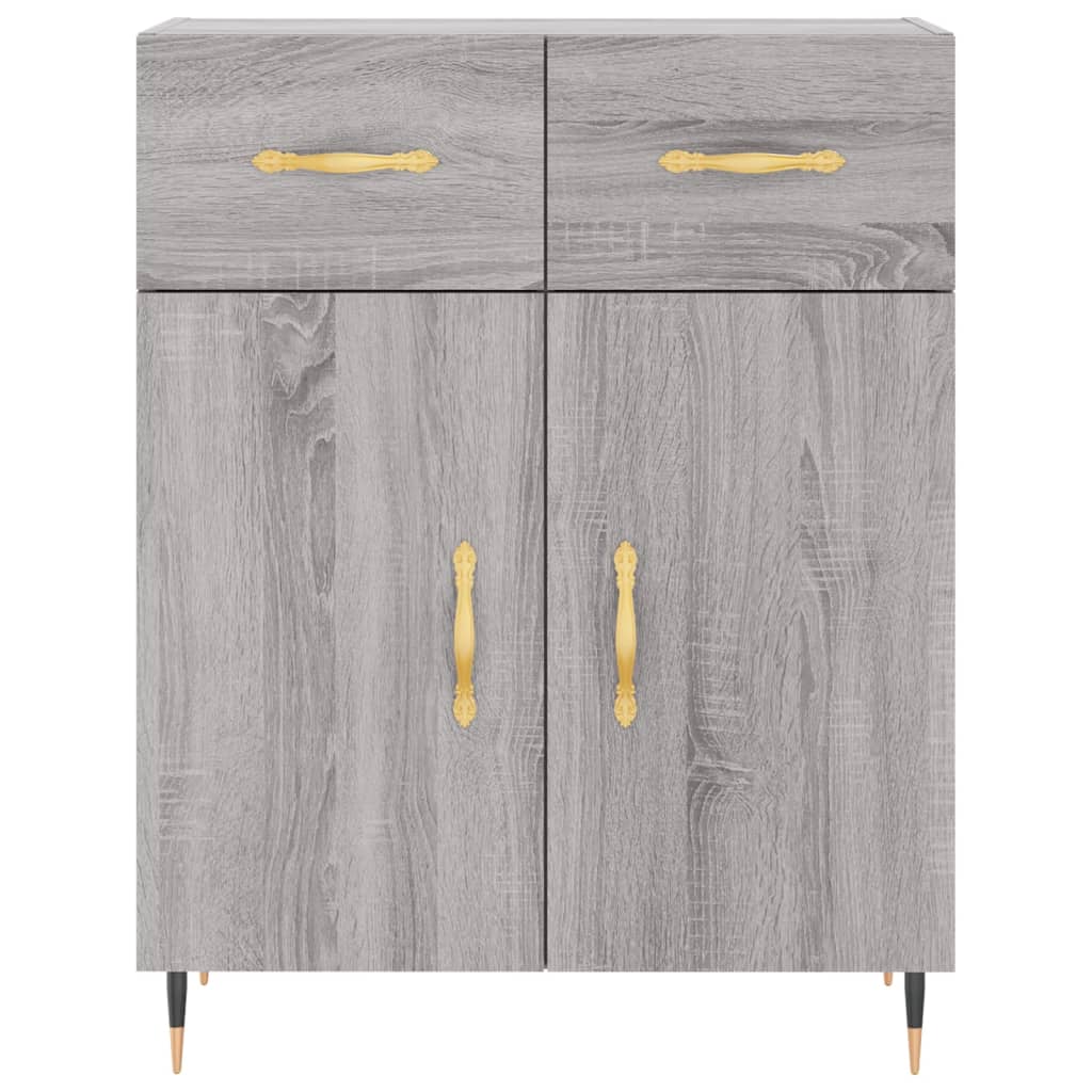 vidaXL Dressoir 69,5x34x90 cm bewerkt hout wit - Aashly