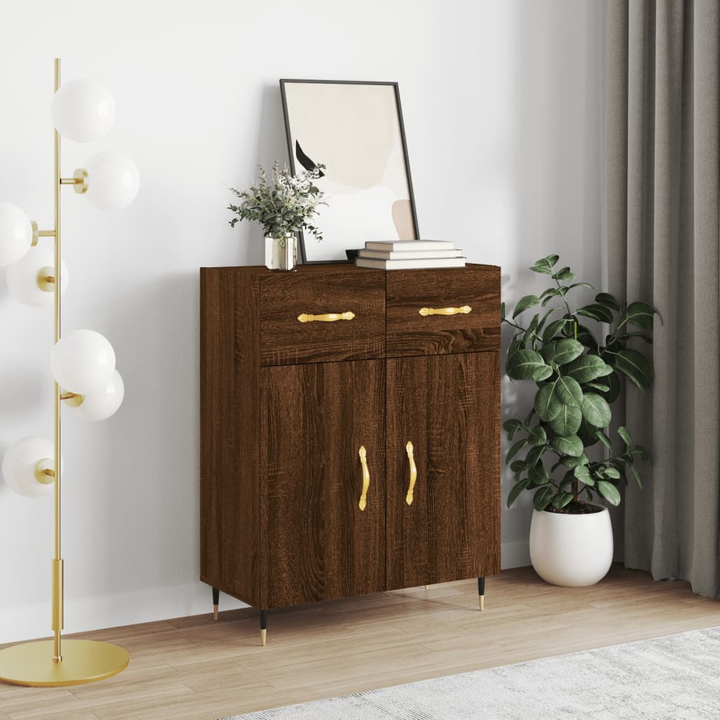 vidaXL Dressoir 69,5x34x90 cm bewerkt hout wit - Aashly