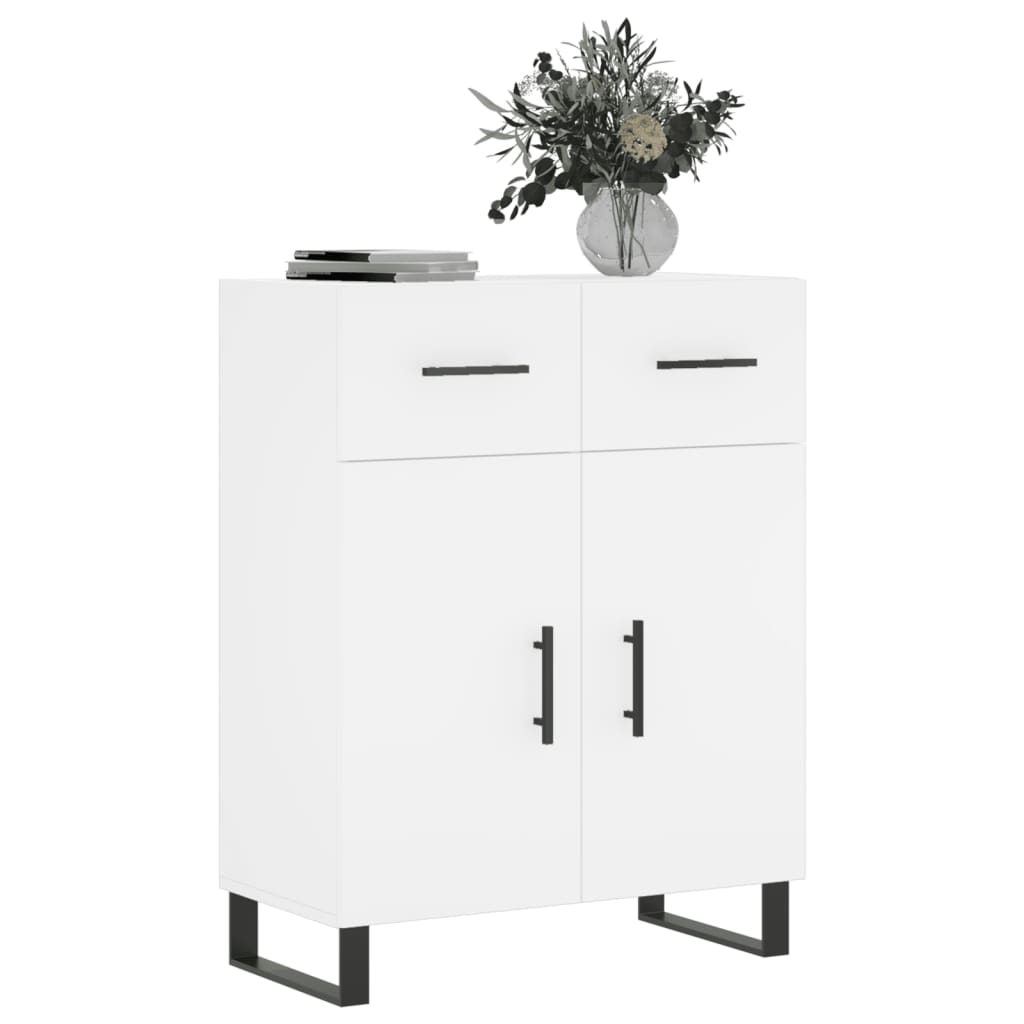 vidaXL Dressoir 69,5x34x90 cm bewerkt hout wit - Aashly