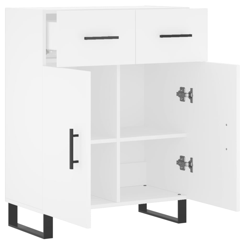 vidaXL Dressoir 69,5x34x90 cm bewerkt hout wit - Aashly