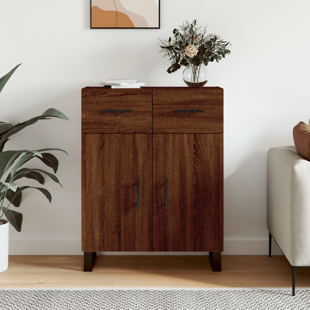 vidaXL Dressoir 69,5x34x90 cm bewerkt hout wit - Aashly