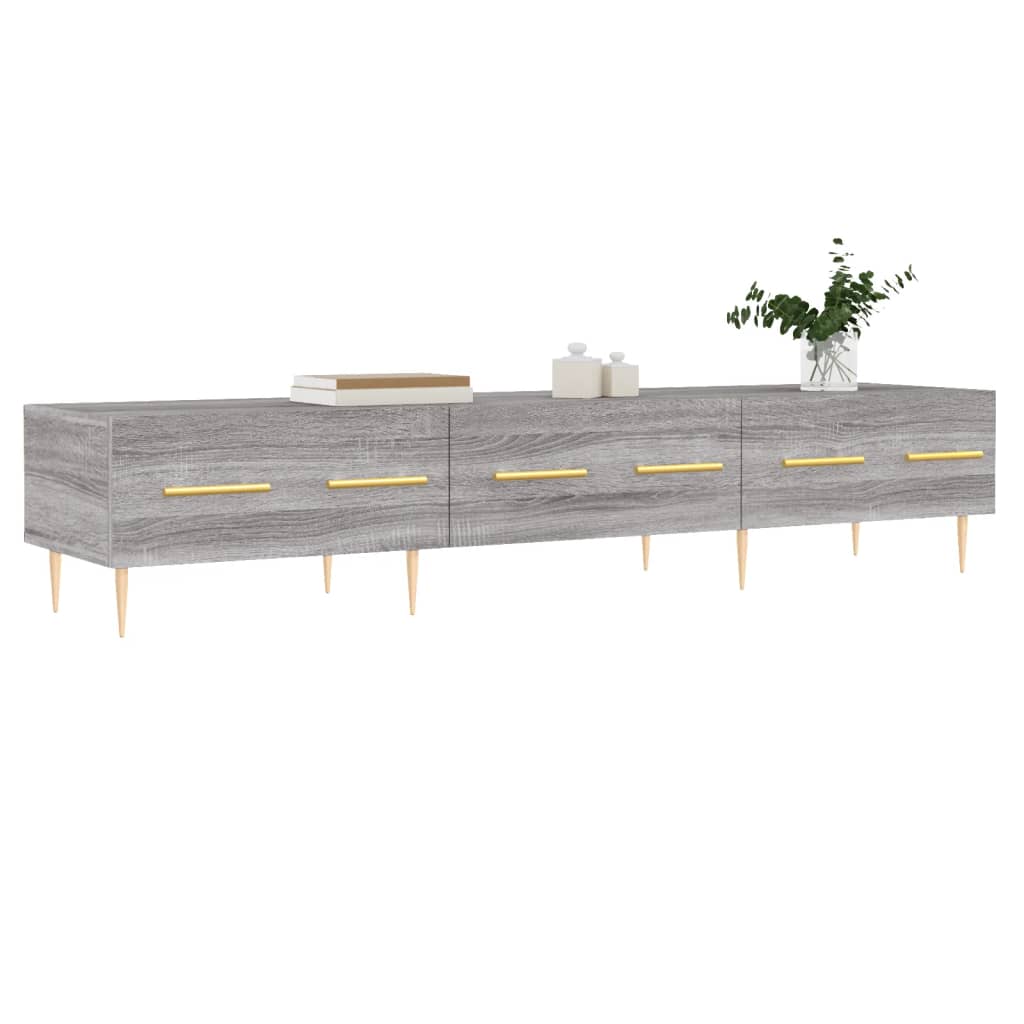 vidaXL Tv-meubel 150x36x30 cm bewerkt hout hoogglans wit