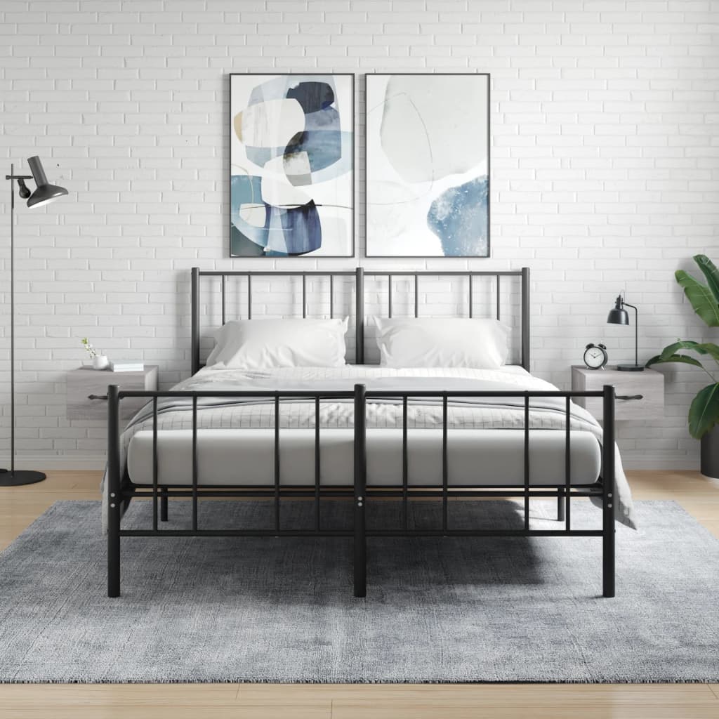 vidaXL Nachtkastjes 2 st wandgemonteerd 35x35x20 cm hoogglans wit - Aashly