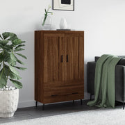 vidaXL Hoge kast 69,5x31x115 cm bewerkt hout bruin eikenkleur