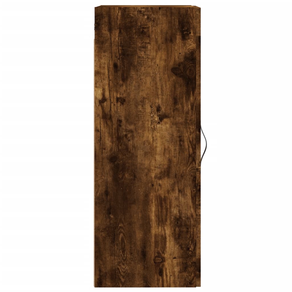 vidaXL Wandkast 34,5x34x90 cm bewerkt hout gerookt eikenkleurig - Aashly