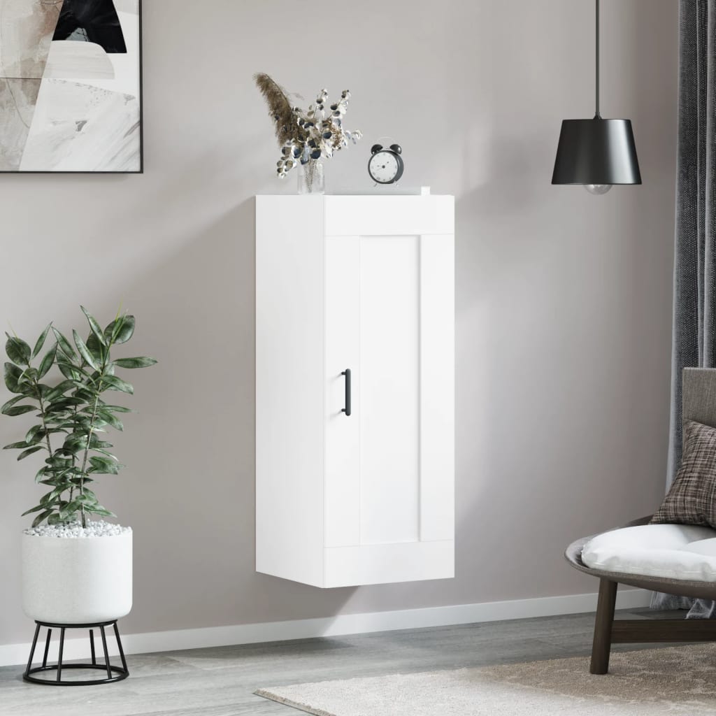 vidaXL Wall Cabinet 34.5x34x90 cm Finished Wood White