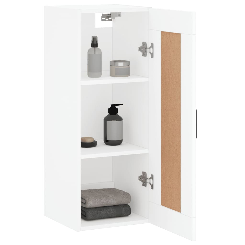 vidaXL Wall Cabinet 34.5x34x90 cm Finished Wood White