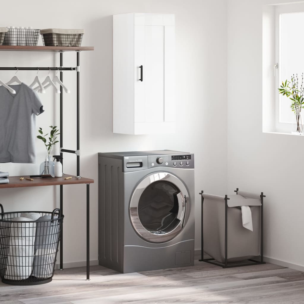 vidaXL Wall Cabinet 34.5x34x90 cm Finished Wood White