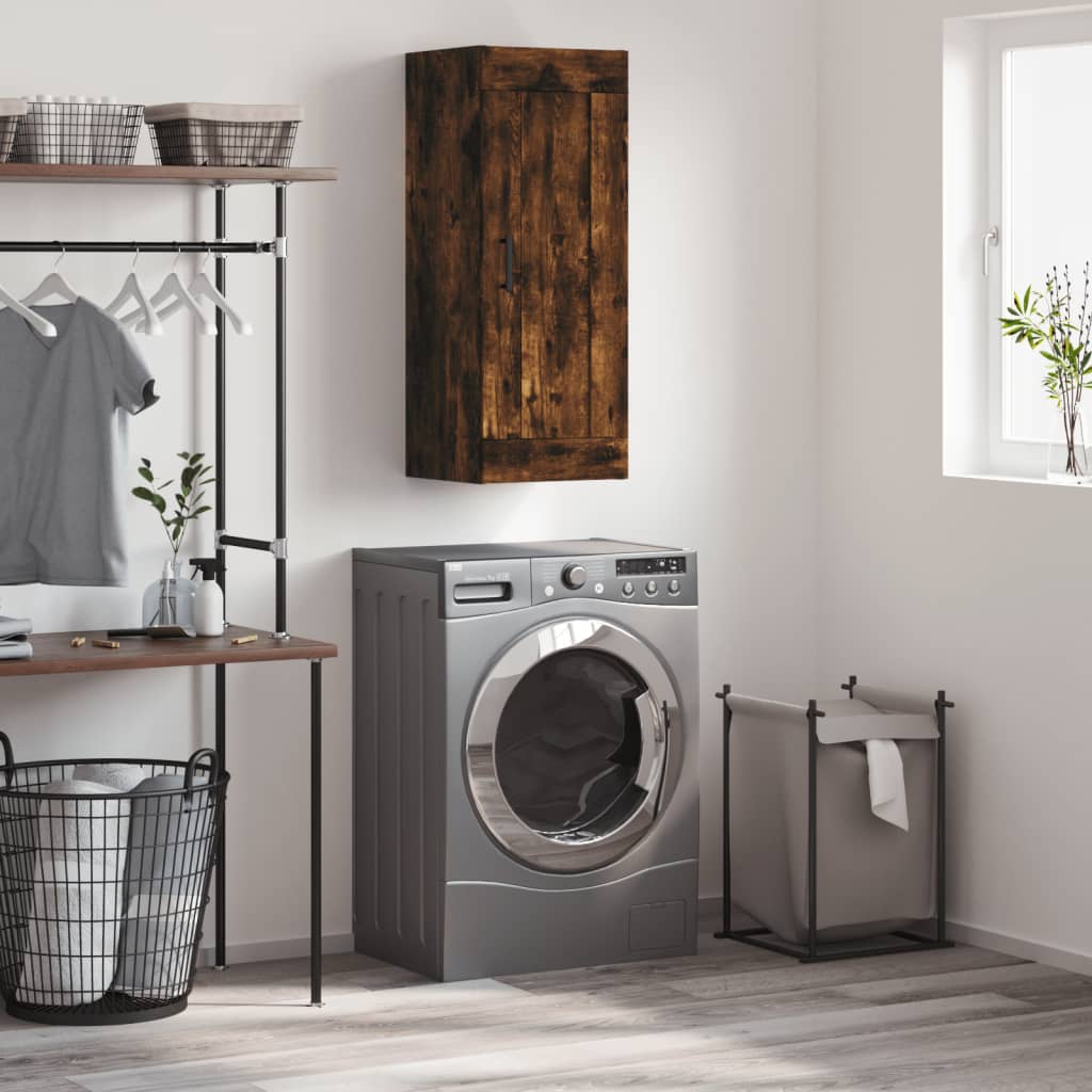 vidaXL Wall Cabinet 34.5x34x90 cm Finished Wood White