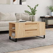 vidaXL Salontafel 102x44,5x50 cm bewerkt hout zwart
