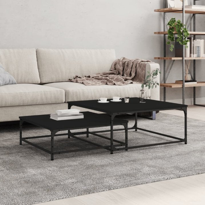 vidaXL 2-delige Tafeltjesset bewerkt hout sonoma eikenkleurig - Aashly