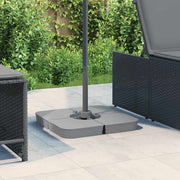 vidaXL 4-Piece Parasol Base Set for Cross Base Parasol 100 kg PP