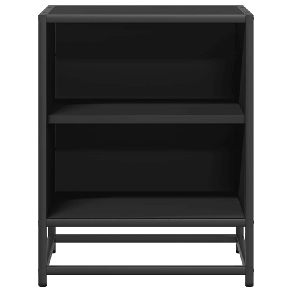 vidaXL Nachtkastjes 2 st 40x31x50 cm bewerkt hout&metaal gerookt eiken - Aashly