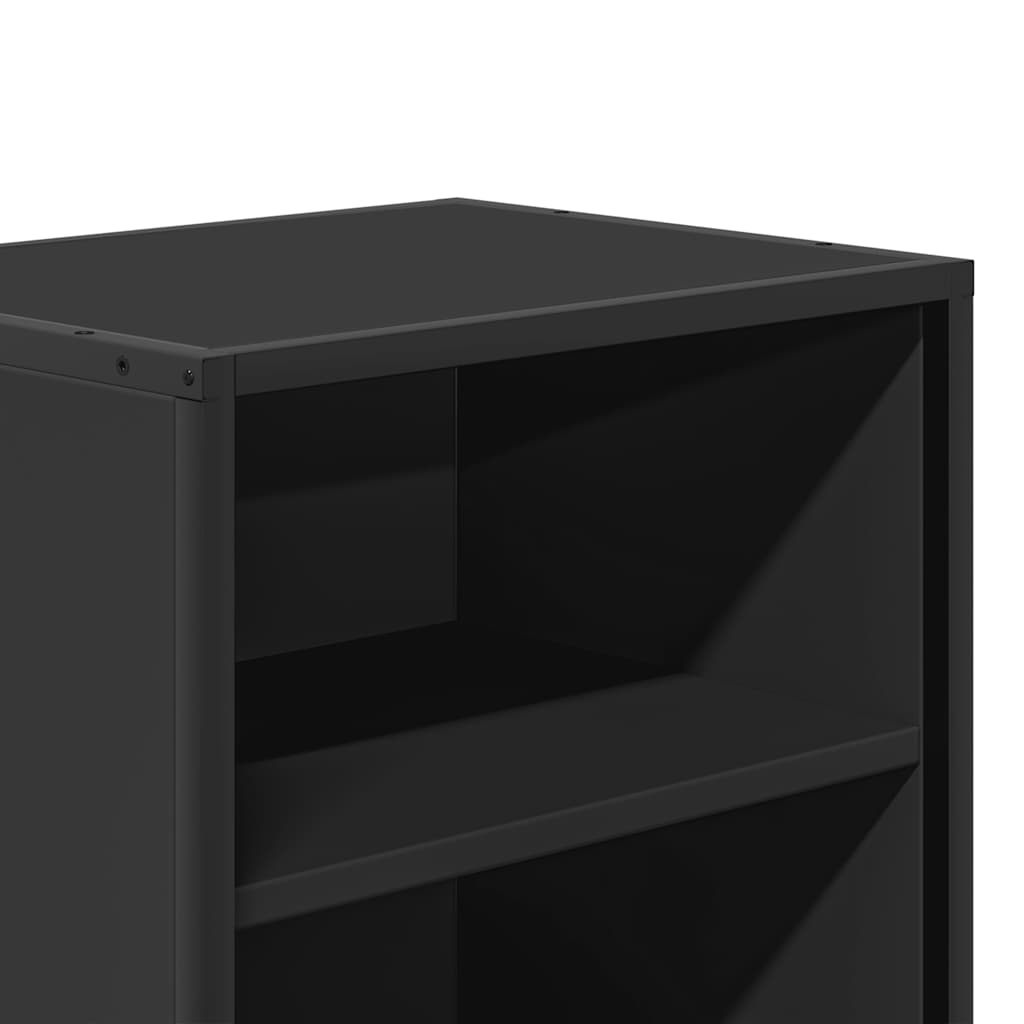 vidaXL Nachtkastjes 2 st 40x31x50 cm bewerkt hout&metaal gerookt eiken - Aashly
