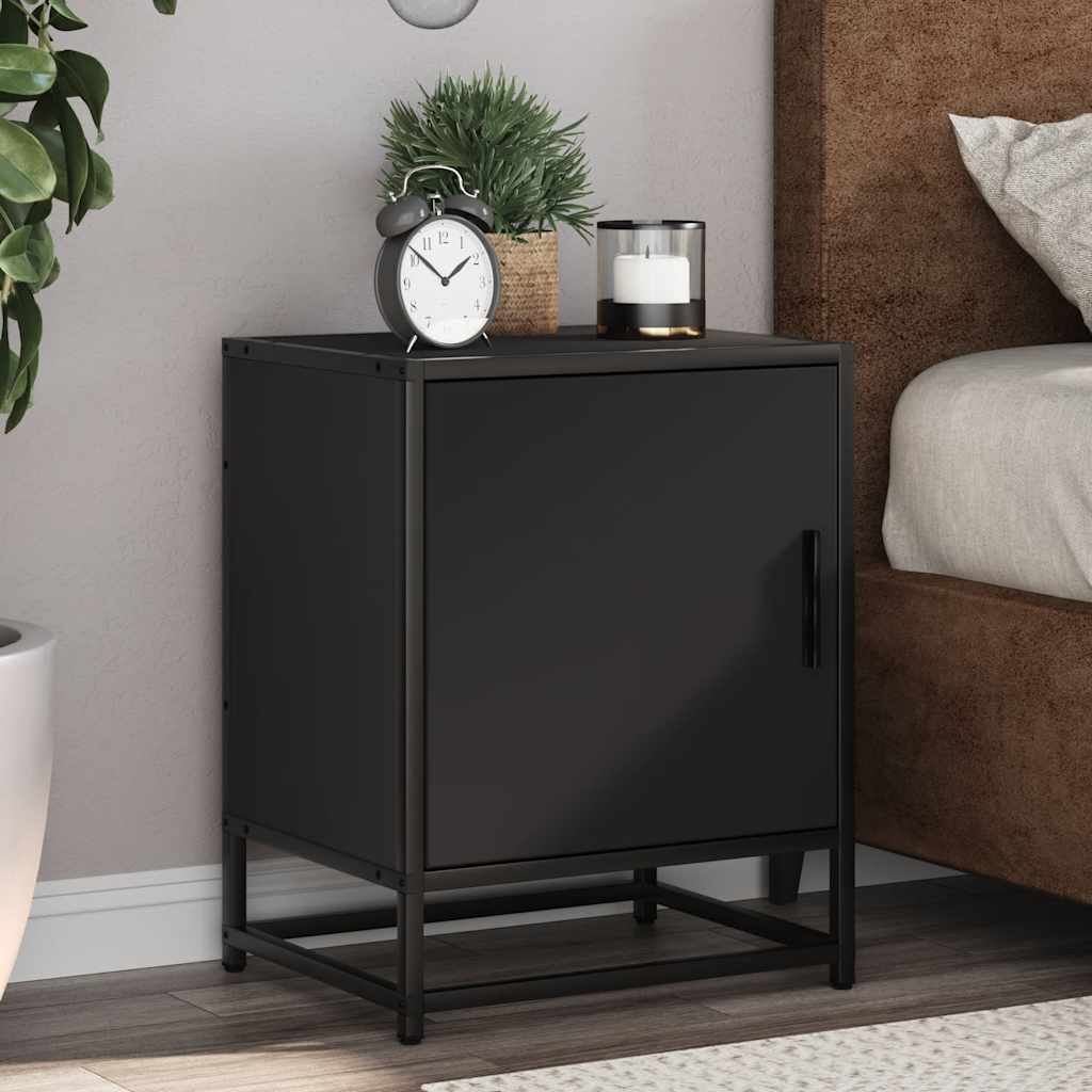 vidaXL Nachtkastjes 2st 40x31x50cm bewerkt hout en metaal sonoma eiken - Aashly