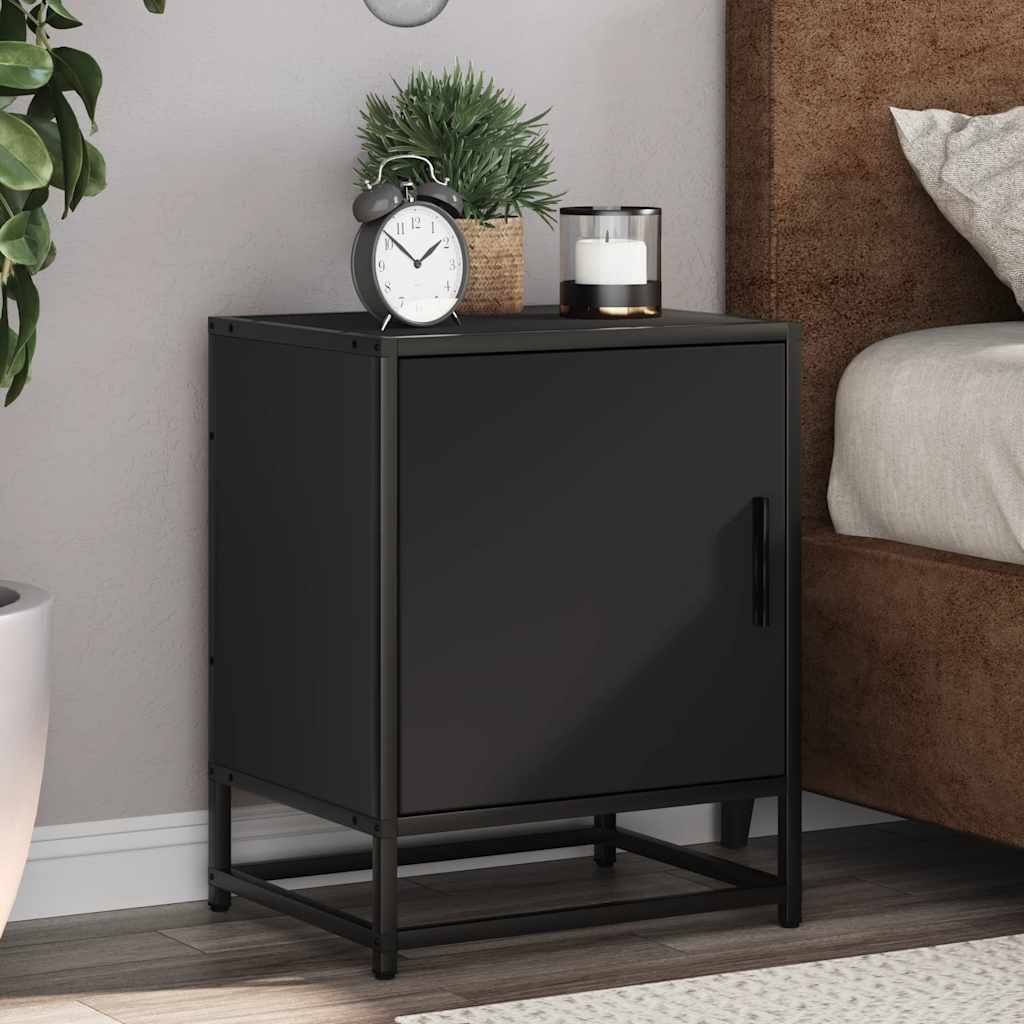 vidaXL Nachtkastjes 2st 40x31x50cm bewerkt hout en metaal sonoma eiken - Aashly