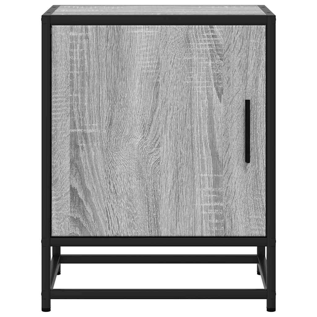 vidaXL Nachtkastjes 2st 40x31x50cm bewerkt hout en metaal sonoma eiken - Aashly