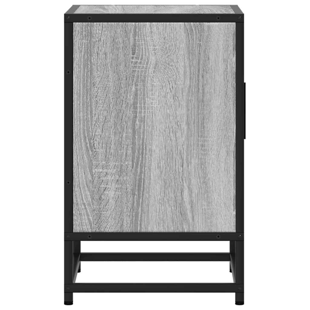vidaXL Nachtkastjes 2st 40x31x50cm bewerkt hout en metaal sonoma eiken - Aashly