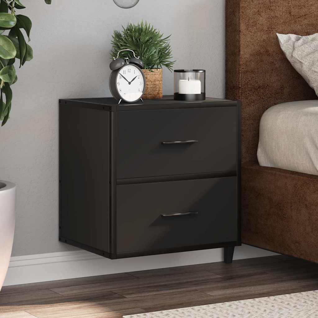 vidaXL Nachtkastjes 2st wandgemonteerd 40x31x39,5cm grijs sonoma eiken - Aashly