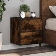 vidaXL Nachtkastjes 2st wandgemonteerd 40x31x39,5cm grijs sonoma eiken - Aashly