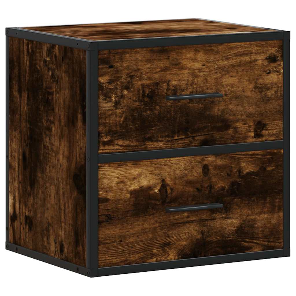 vidaXL Nachtkastjes 2st wandgemonteerd 40x31x39,5cm grijs sonoma eiken - Aashly