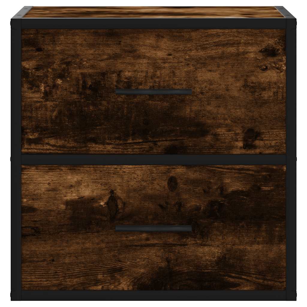 vidaXL Nachtkastjes 2st wandgemonteerd 40x31x39,5cm grijs sonoma eiken - Aashly