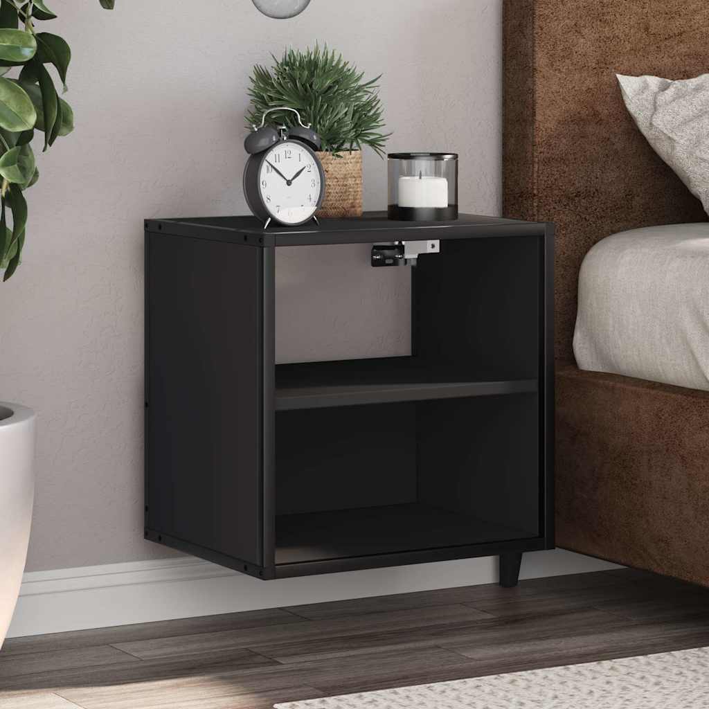vidaXL Nachtkastje wandgemonteerd 40x31x39,5cm grijs sonoma eikenkleur - Aashly