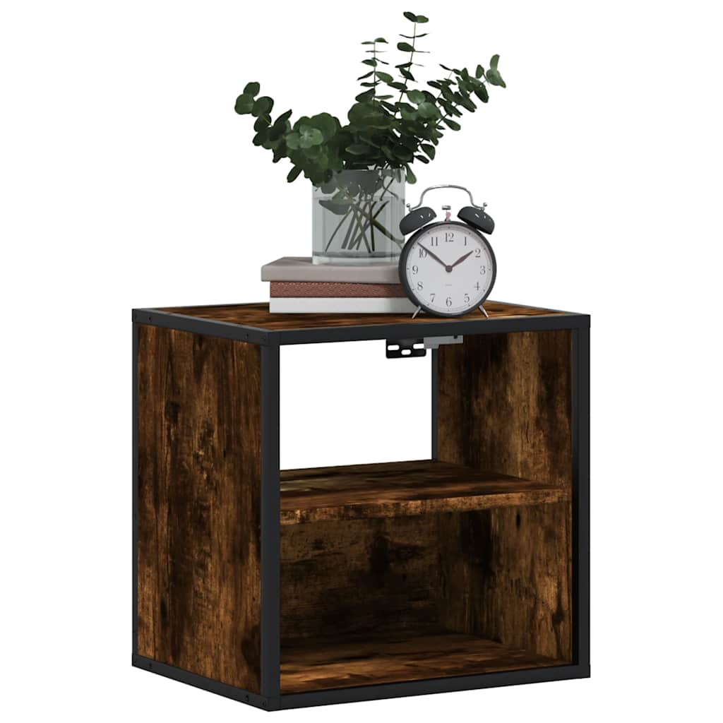 vidaXL Nachtkastje wandgemonteerd 40x31x39,5cm grijs sonoma eikenkleur - Aashly