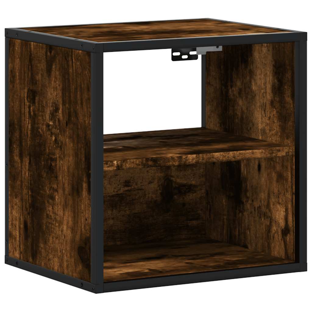 vidaXL Nachtkastje wandgemonteerd 40x31x39,5cm grijs sonoma eikenkleur - Aashly