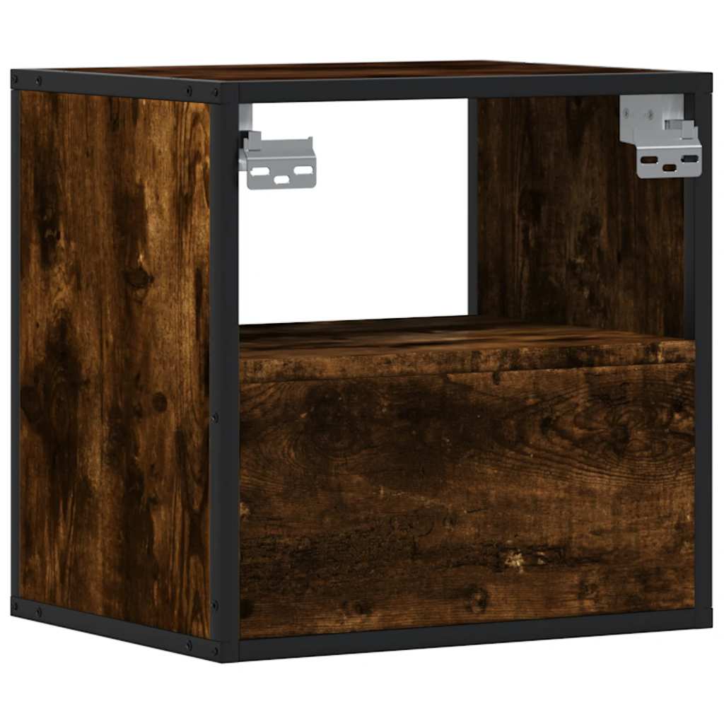 vidaXL Nachtkastje wandgemonteerd 40x31x39,5cm grijs sonoma eikenkleur - Aashly