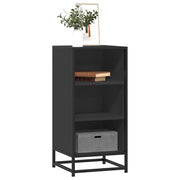 vidaXL Dressoir 35,5x35x76 cm bewerkt hout en metaal gerookt eiken - Aashly