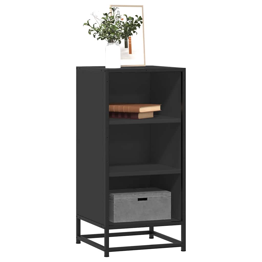 vidaXL Dressoir 35,5x35x76 cm bewerkt hout en metaal gerookt eiken - Aashly