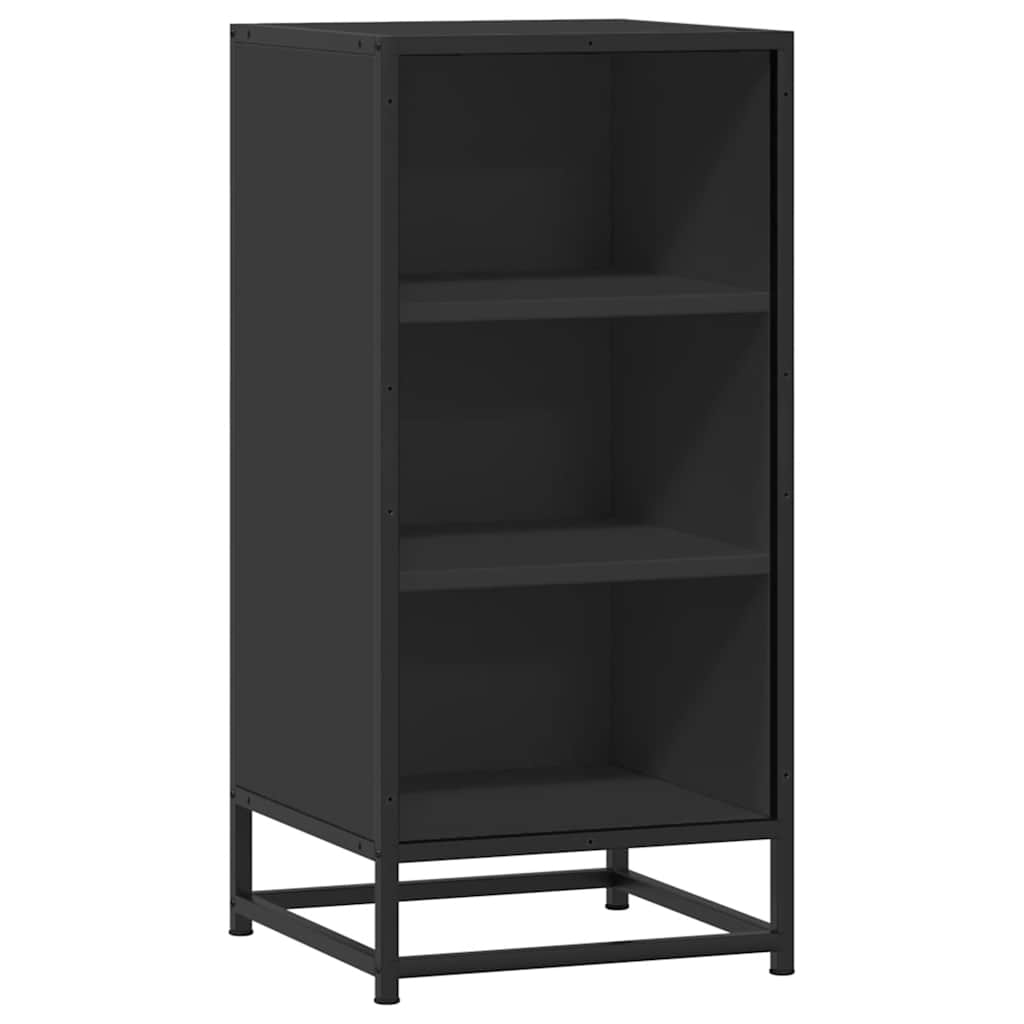 vidaXL Dressoir 35,5x35x76 cm bewerkt hout en metaal gerookt eiken - Aashly