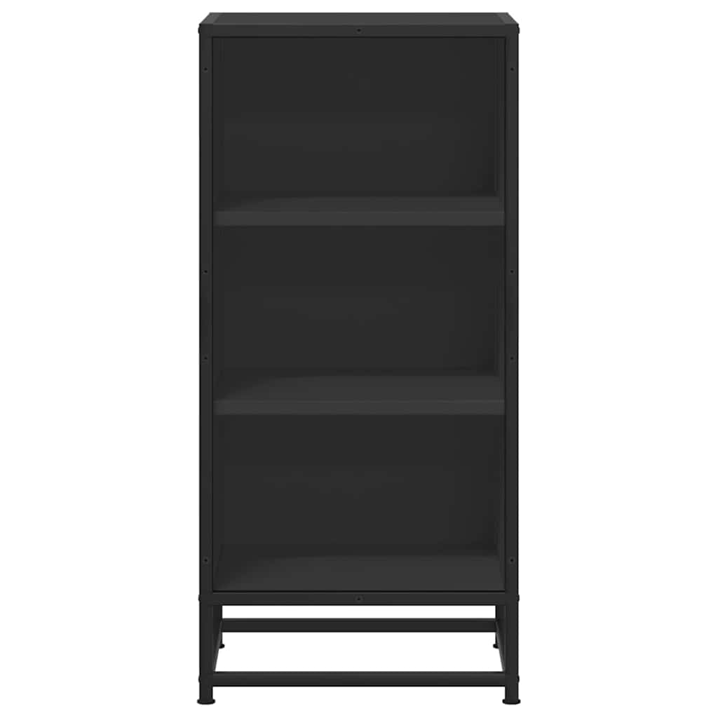 vidaXL Dressoir 35,5x35x76 cm bewerkt hout en metaal gerookt eiken - Aashly