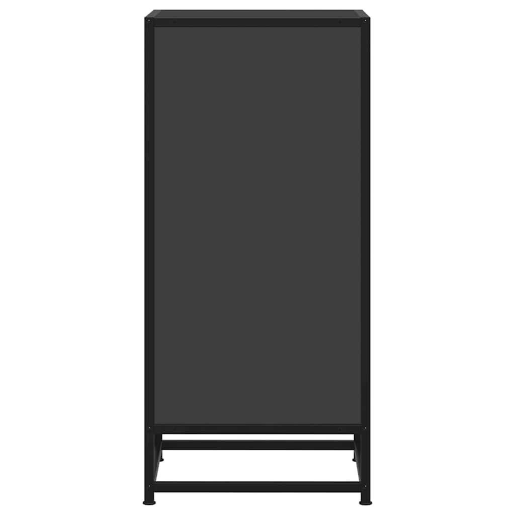 vidaXL Dressoir 35,5x35x76 cm bewerkt hout en metaal gerookt eiken - Aashly
