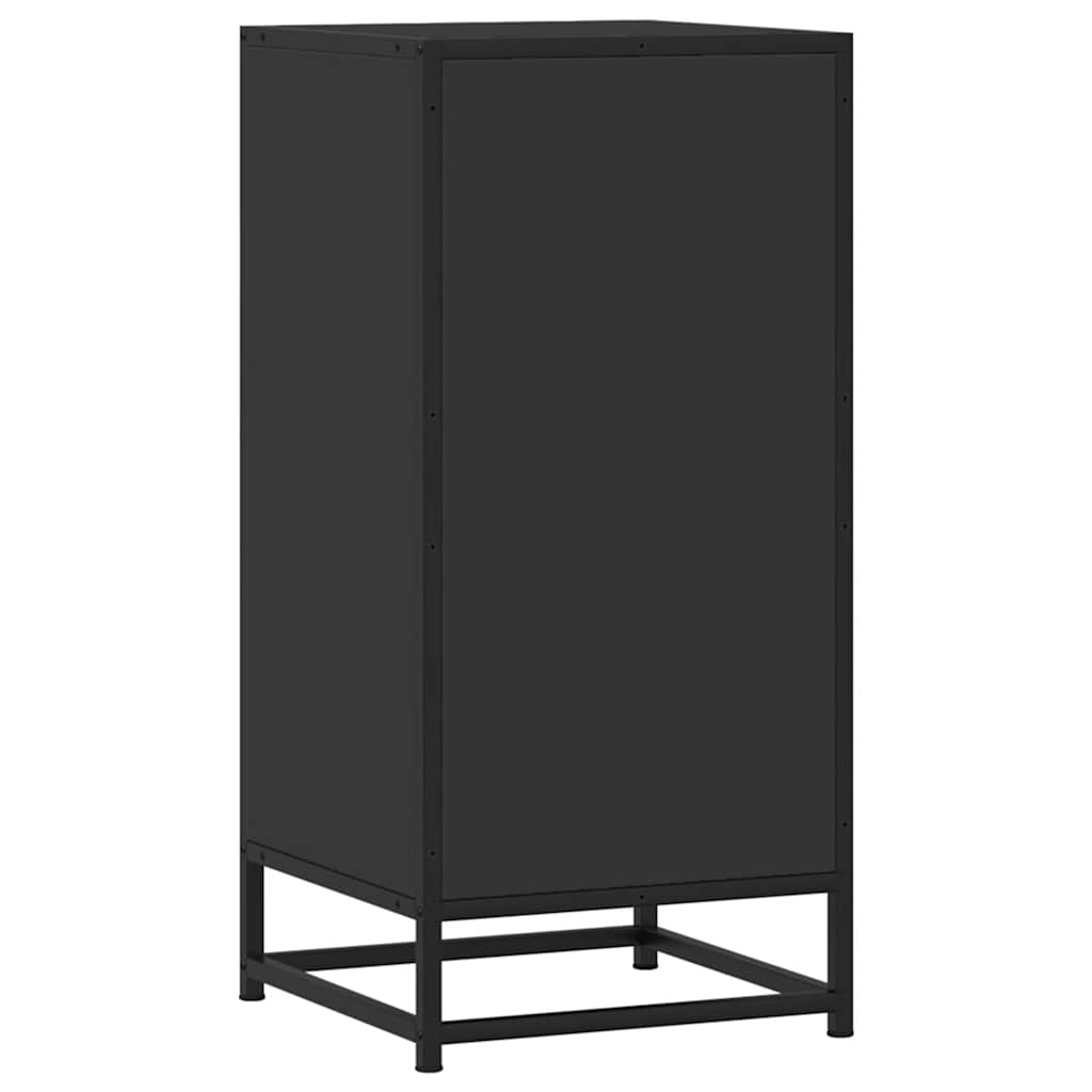 vidaXL Dressoir 35,5x35x76 cm bewerkt hout en metaal gerookt eiken - Aashly