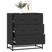 vidaXL Dressoir 68x35x76 cm bewerkt hout en metaal sonoma eikenkleur - Aashly