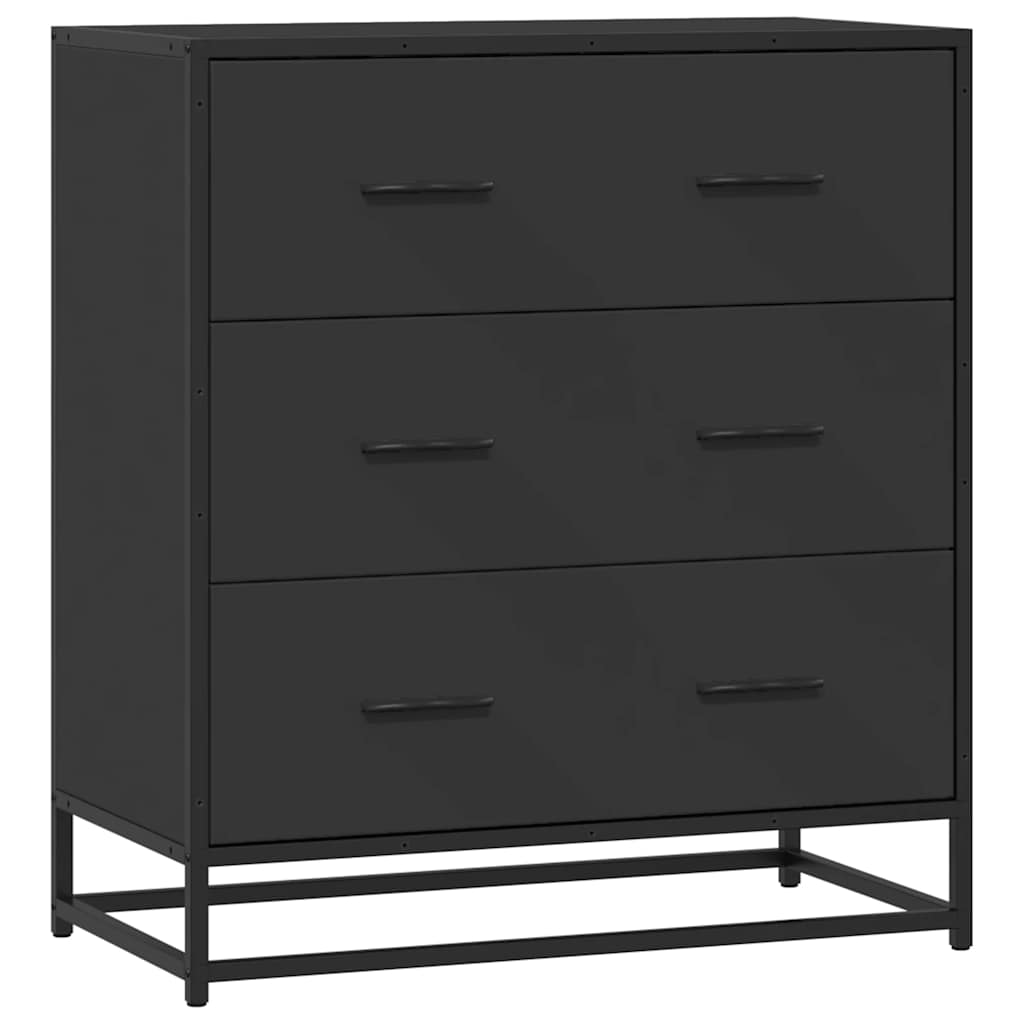 vidaXL Dressoir 68x35x76 cm bewerkt hout en metaal sonoma eikenkleur - Aashly