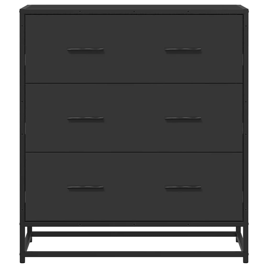 vidaXL Dressoir 68x35x76 cm bewerkt hout en metaal sonoma eikenkleur - Aashly