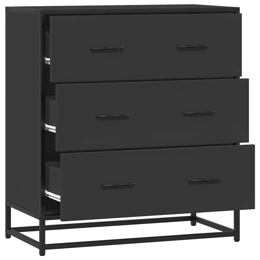 vidaXL Dressoir 68x35x76 cm bewerkt hout en metaal sonoma eikenkleur - Aashly