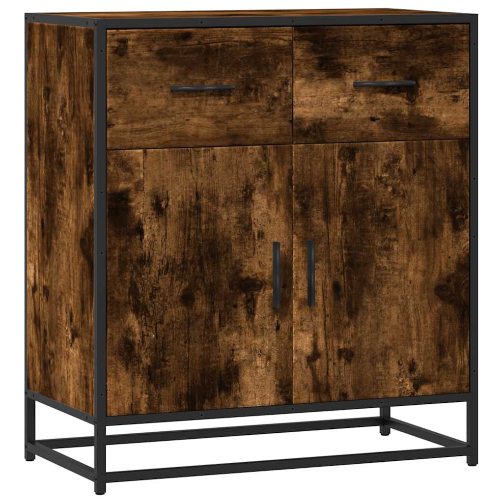vidaXL Dressoir 68x35x76 cm bewerkt hout zwart - Aashly