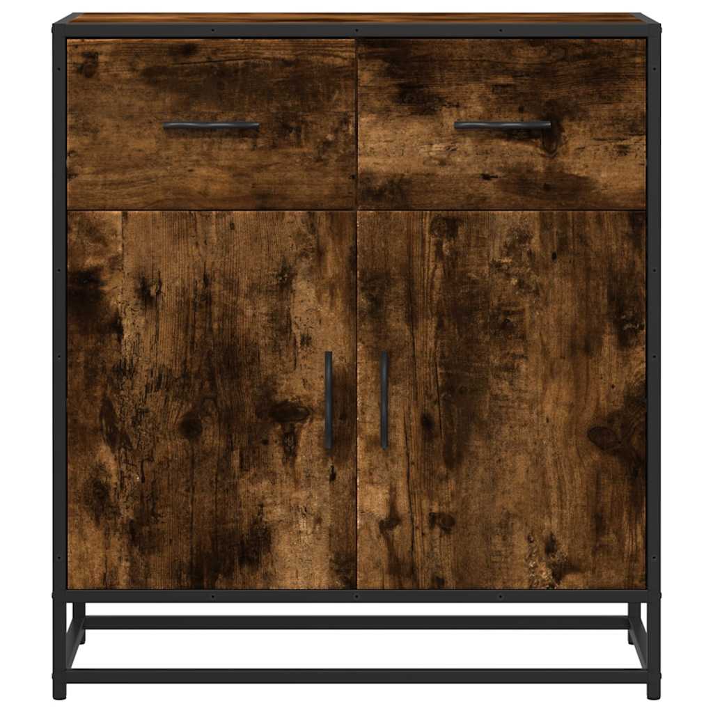 vidaXL Dressoir 68x35x76 cm bewerkt hout zwart - Aashly