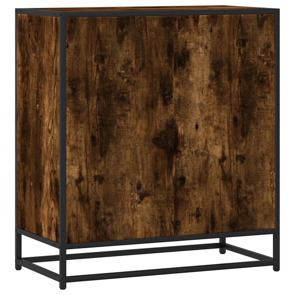 vidaXL Dressoir 68x35x76 cm bewerkt hout zwart - Aashly