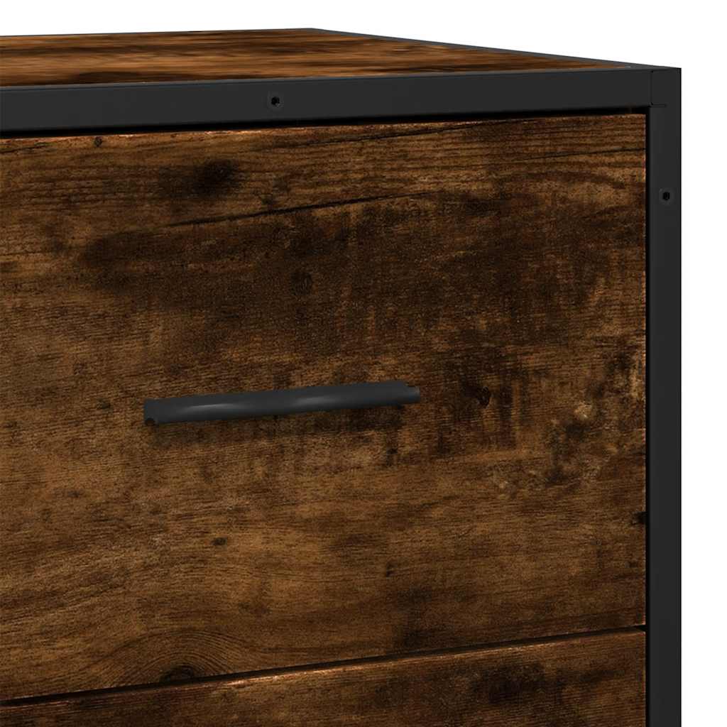 vidaXL Dressoir 68x35x76 cm bewerkt hout zwart - Aashly
