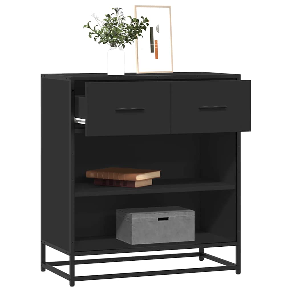 vidaXL Dressoir 68x35x76 cm bewerkt hout sonoma eikenkleurig - Aashly