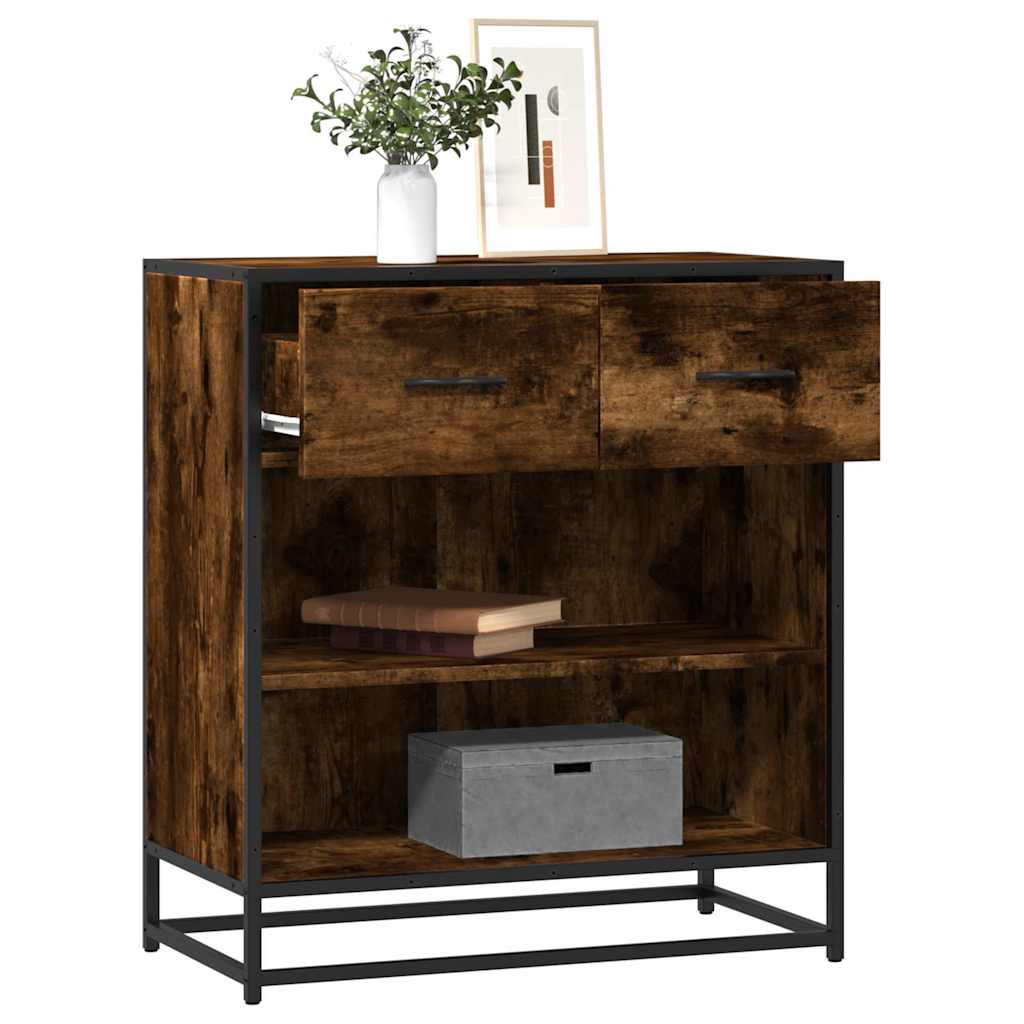 vidaXL Dressoir 68x35x76 cm bewerkt hout sonoma eikenkleurig - Aashly