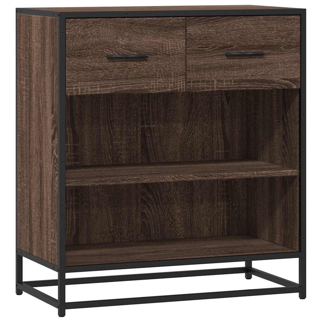 vidaXL Dressoir 68x35x76 cm bewerkt hout sonoma eikenkleurig - Aashly