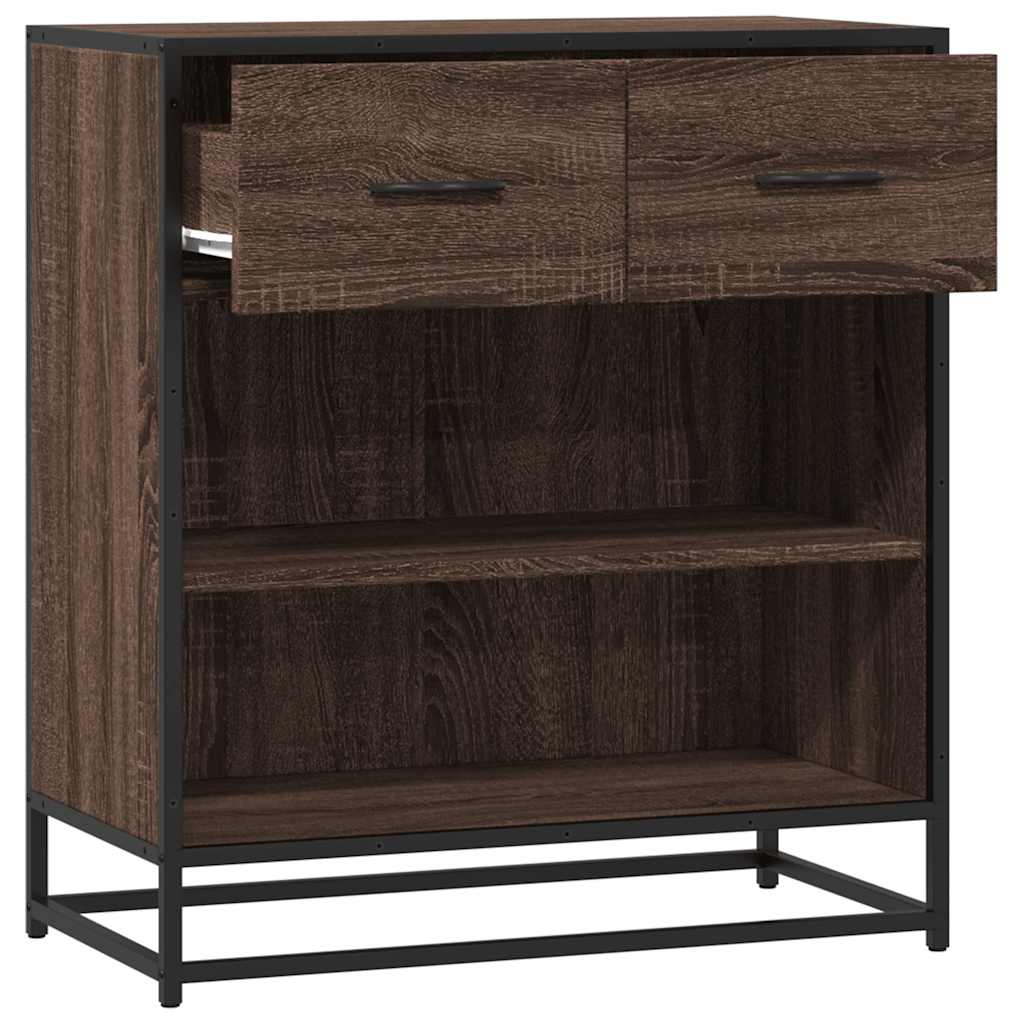 vidaXL Dressoir 68x35x76 cm bewerkt hout sonoma eikenkleurig - Aashly